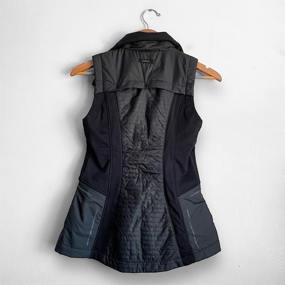 Athleta Sprinter Black Puffer Vest Zip Up Sport Running Hiker Outdoor Gorpcore - Picture 2 of 8